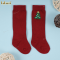 kid-sock-in-dark-red-santa-christmas-embroidered---hs36