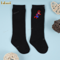 kid-sock-in-black-spiderman-embroidered---hs39