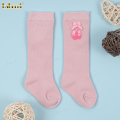 kid-sock-in-dark-pink-bow-embroidered---hs41