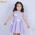 girl-dress-with-white-bows-on-purple-taffeta-fabric---dr4081