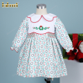 christmas-pattern-printing-40-hand-smocked-long-sleeves-dress---dr4125