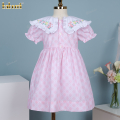 geogeous-checked-dress-in-pink-embroidered---dr4133