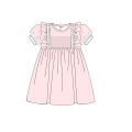 honeycomb-smocked-dress-light-pink-little-flower-neck-for-girl---dr3693